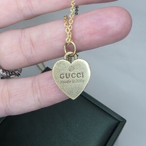 Gucci Gold Heart Pendant Necklace